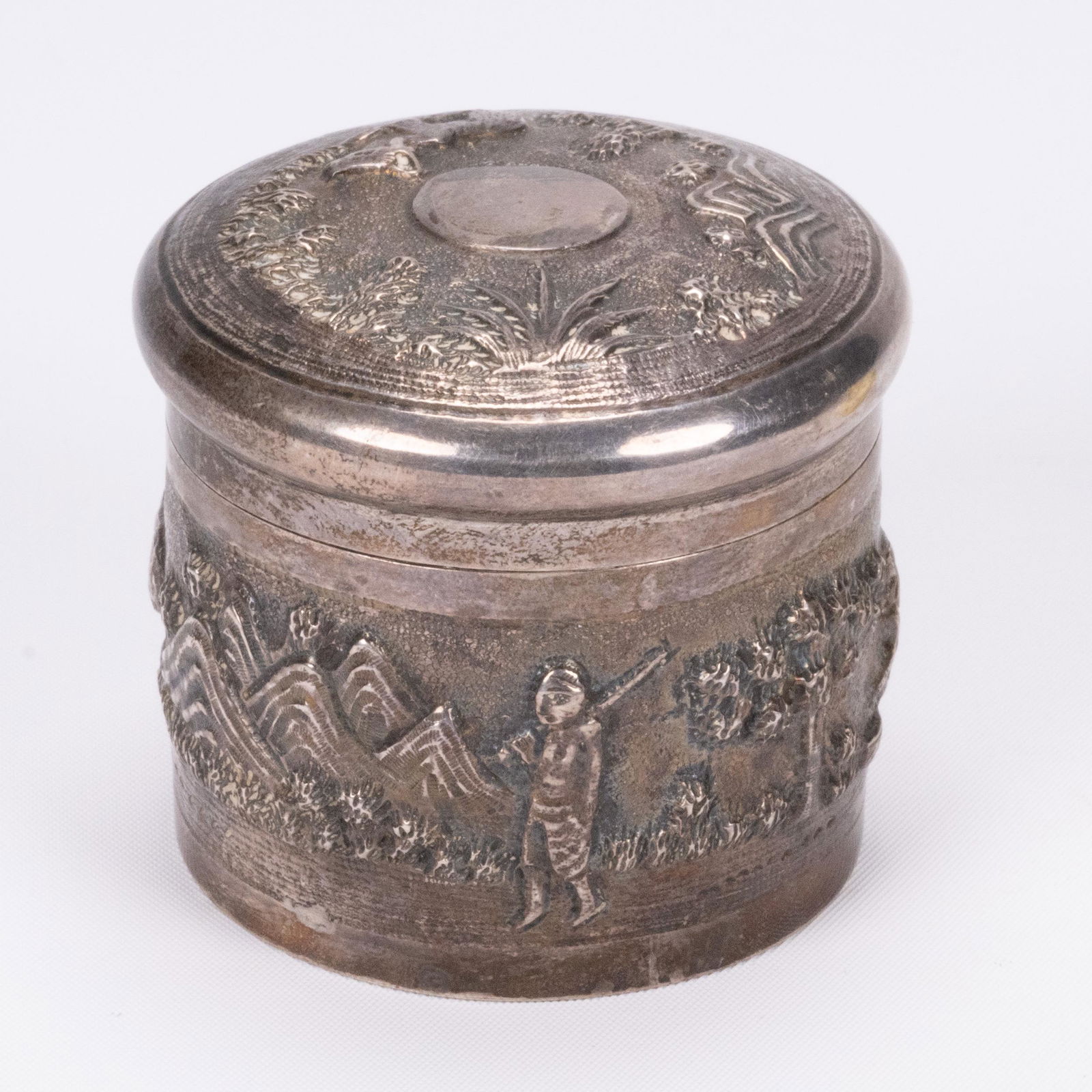 European Sterling Silver Repousse Box (1 of 5)