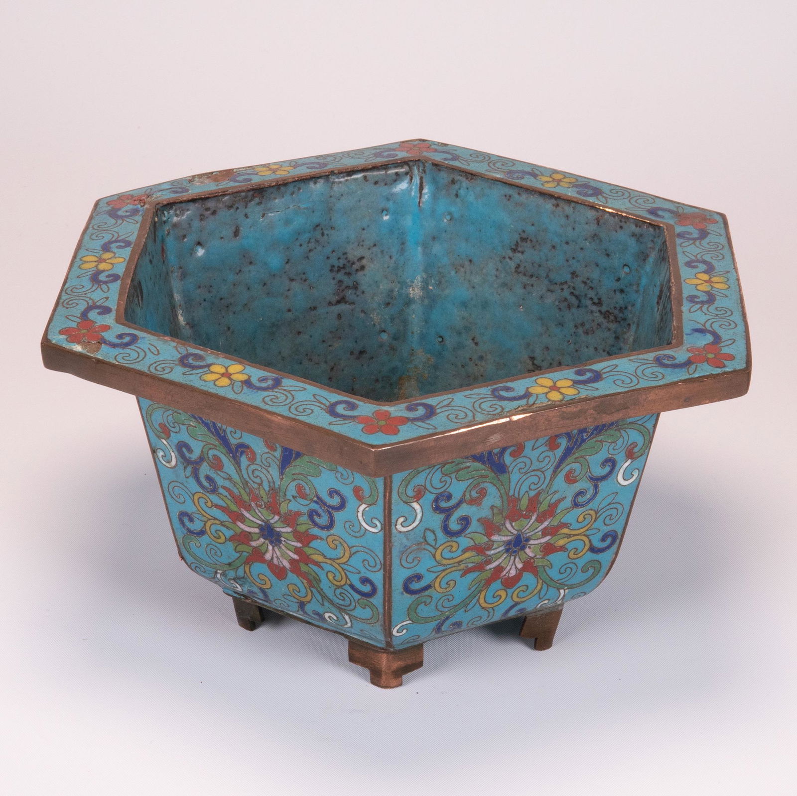 Chinese Cloisonne Footed Planter (1 of 3)