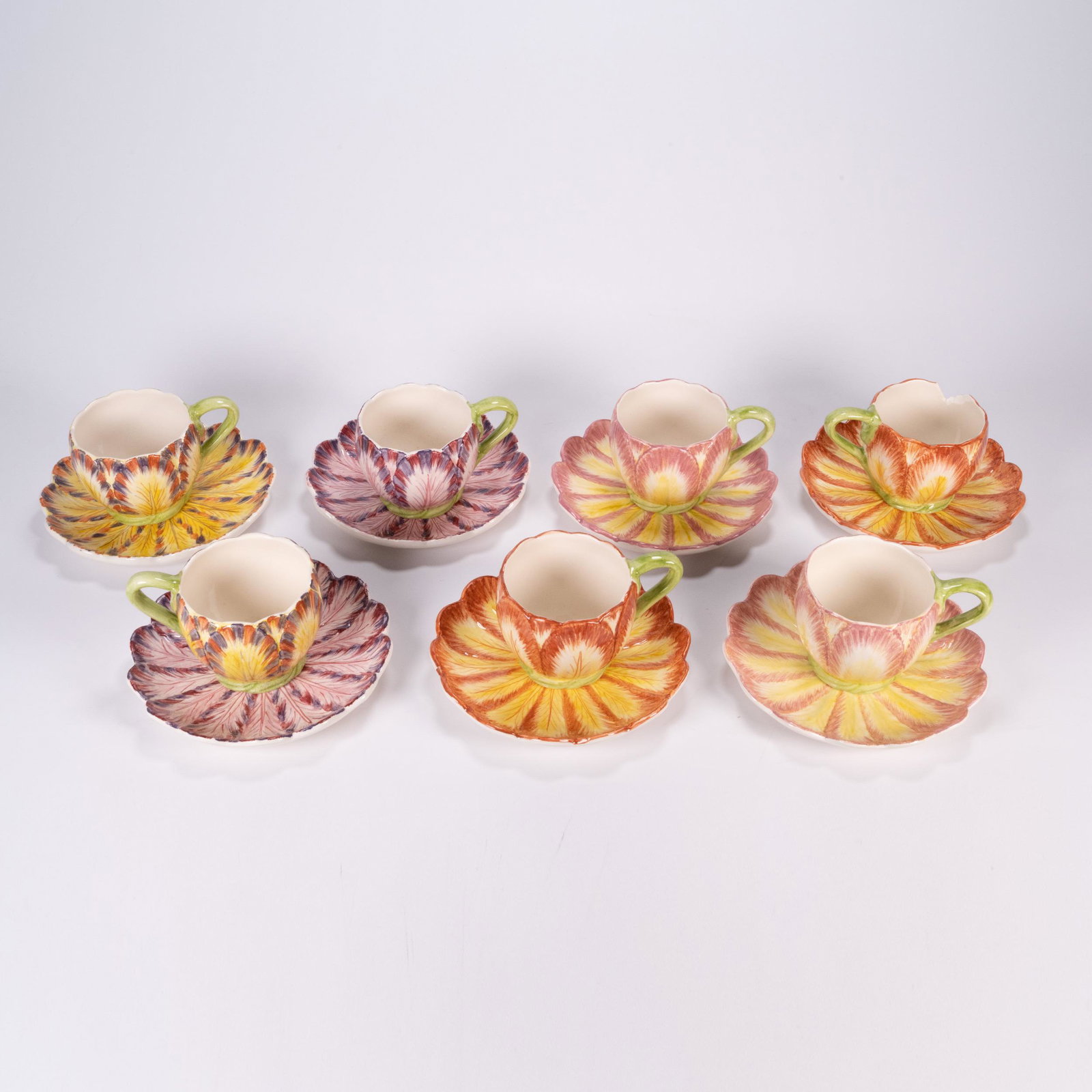 Mottahedeh Tulip Cups & Saucers Dessert Serv. For 6 (1 of 3)