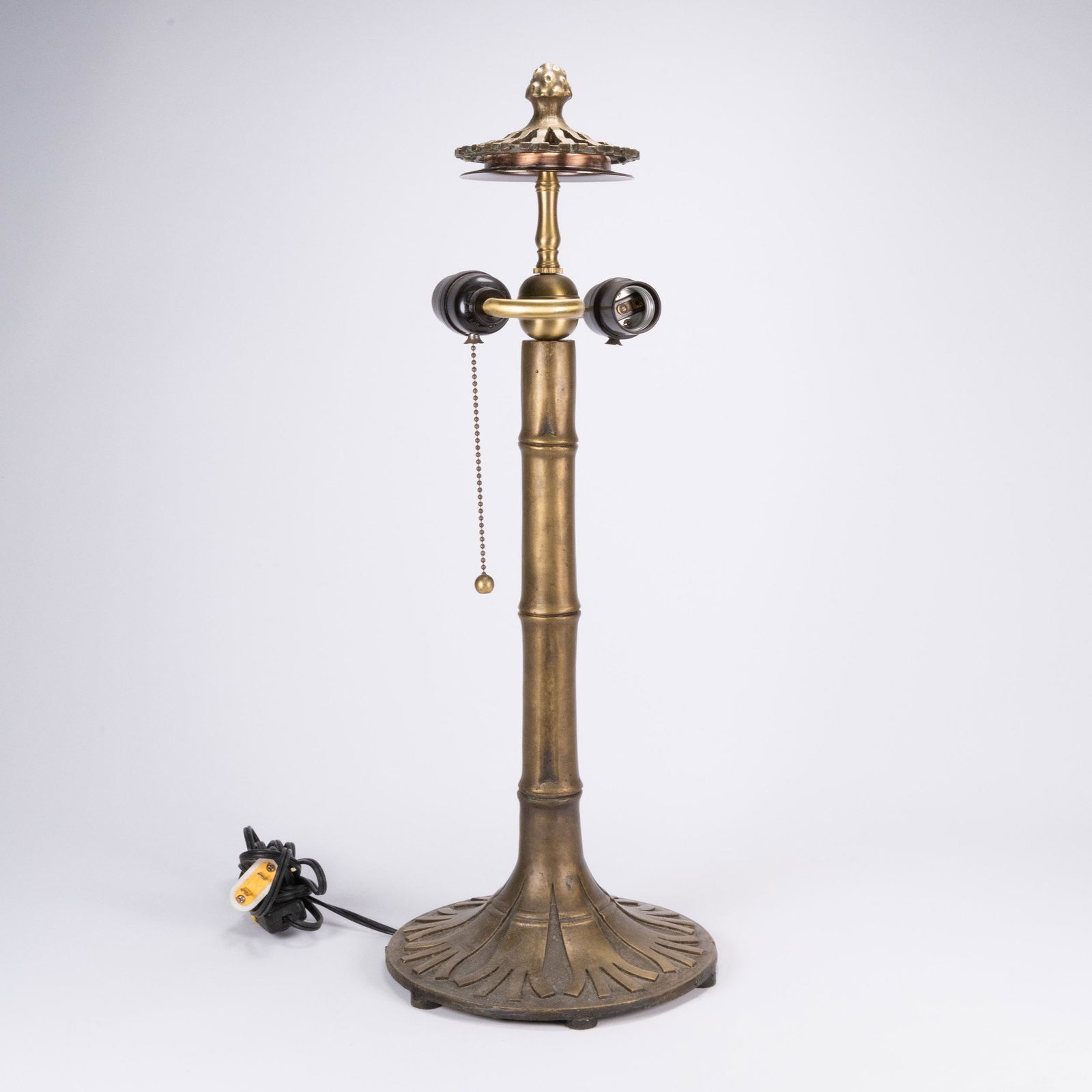 Arts & Crafts Bronze Bamboo Shape Lamp (1 of 3)