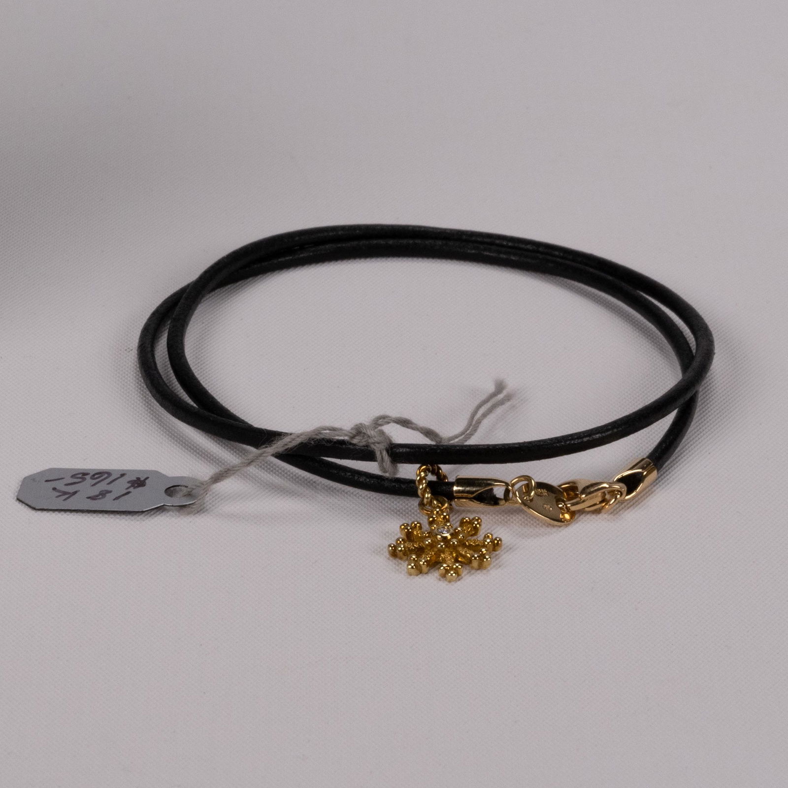 Judith Ripka 18k Gold Leather Necklace (1 of 4)