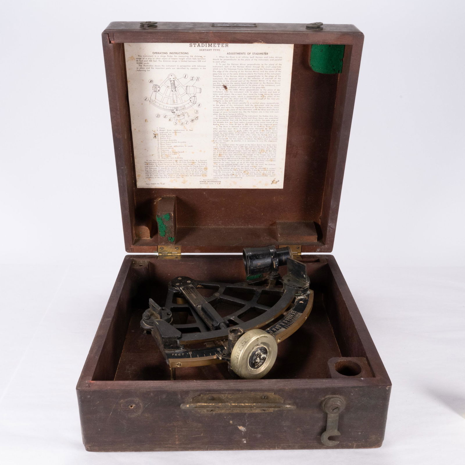WWII Bronze Stdimeter Sextant by Schick (1 of 6)