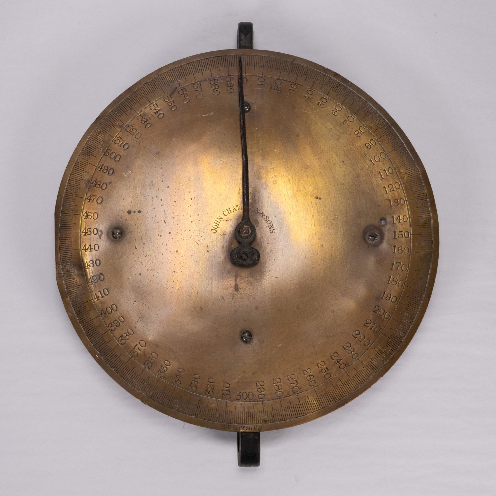 Antique Chatillon 600 Lbs Industrial Brass Scale (1 of 6)