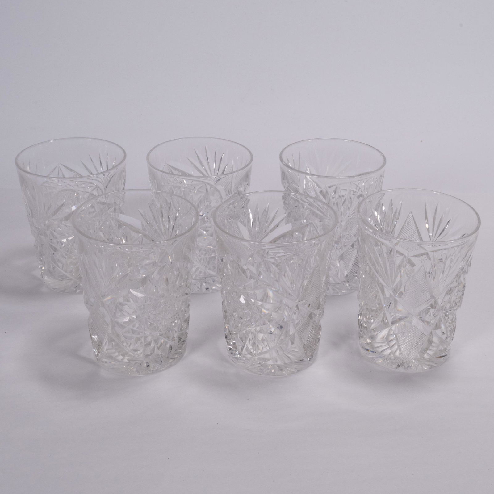 ABCG Cut Glass Whiskey Glasses (6) (1 of 4)
