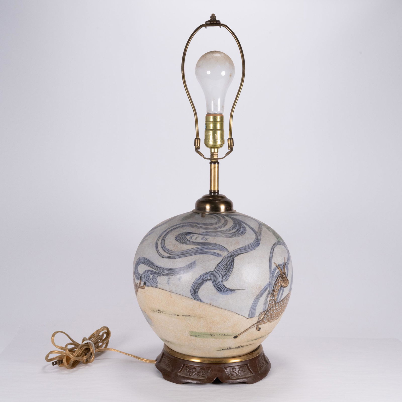 Chinese Famille Verte Porcelain Mounted as Lamp (1 of 3)