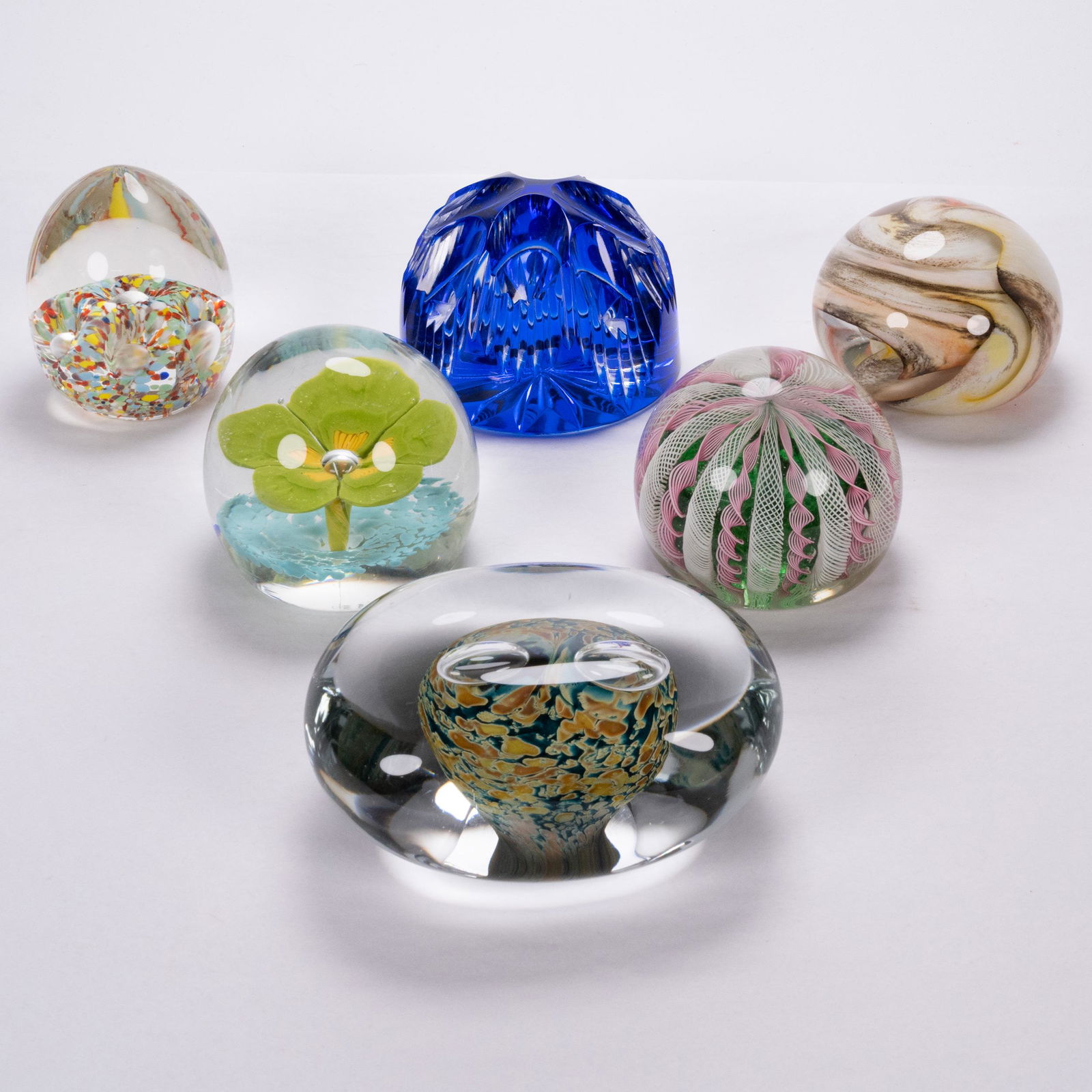 Vintage Art Glass Paperweight Collection Lot (1 of 4)