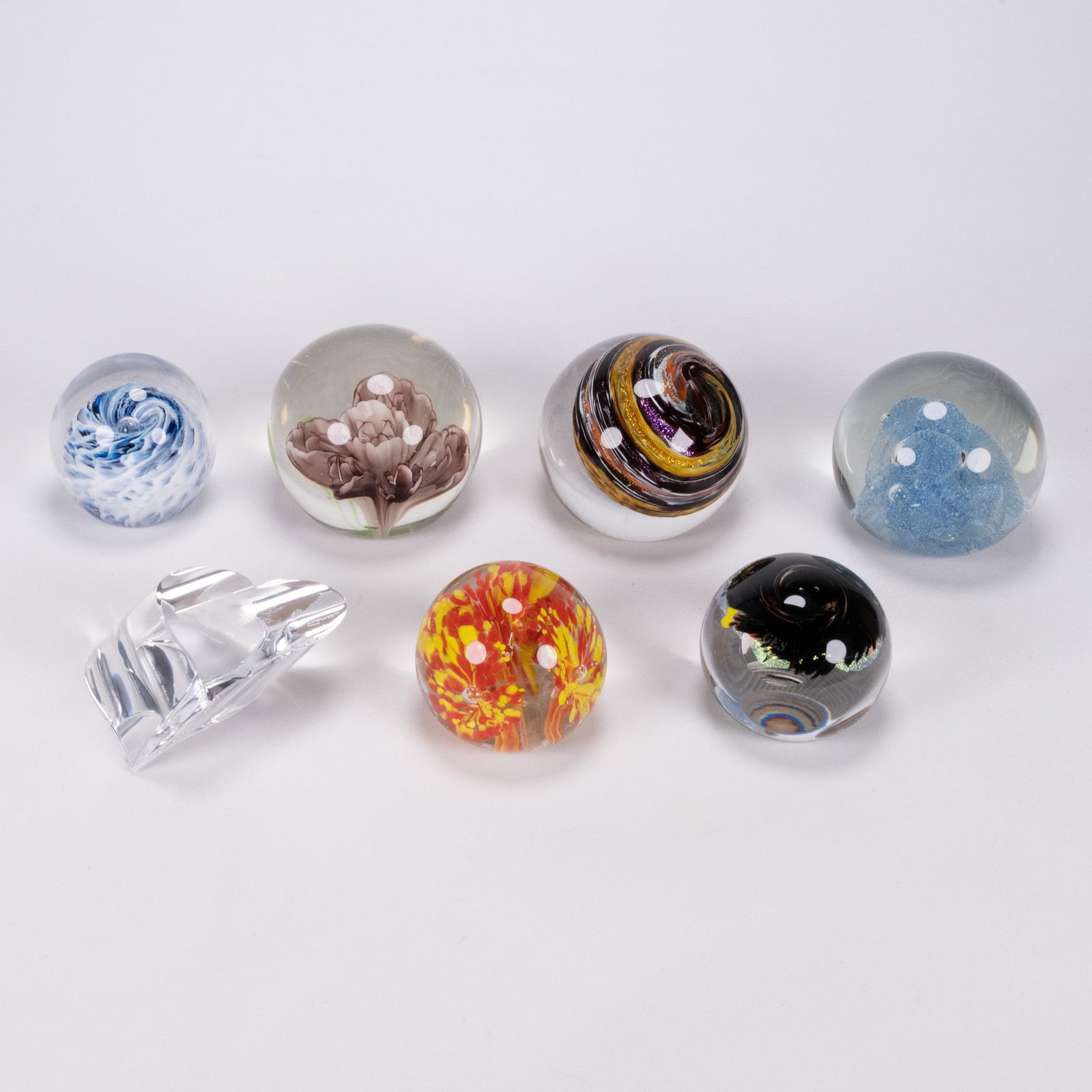 Art Glass Paperweight Lot Ges Daum etc (1 of 6)