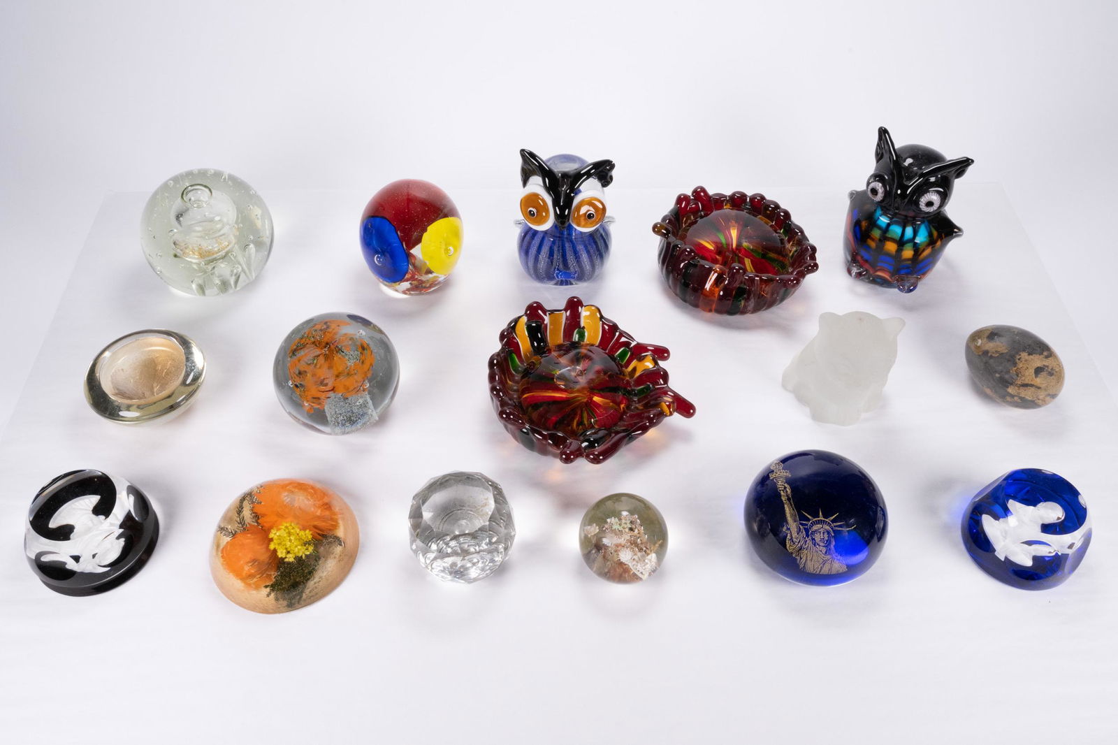 Art Glass Paperweight Large Group Lot (1 of 8)