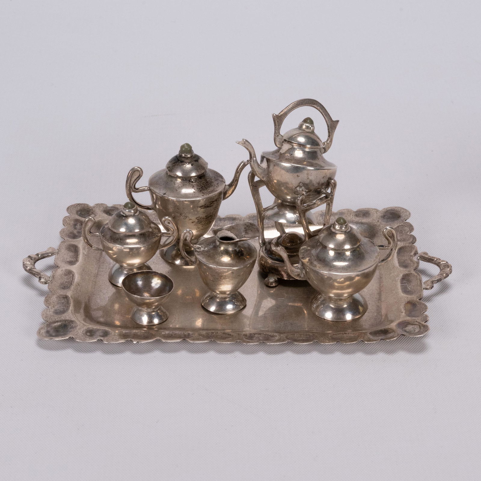 Sterling Silver Tea Set w/ Serving Tray (1 of 5)