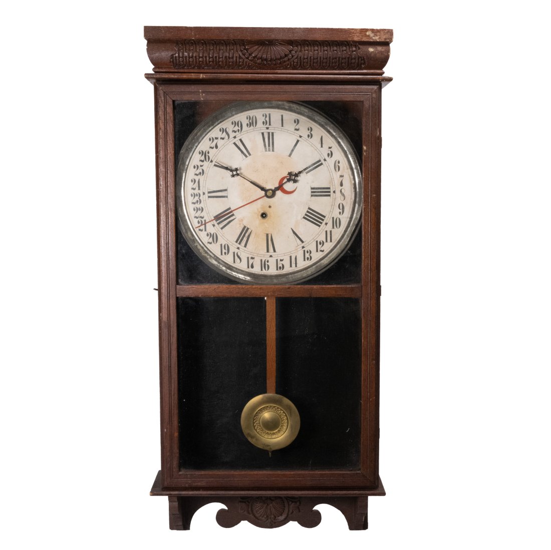 Ingraham Bristol Conn Regulator Wall Clock w/ Calendar (1 of 4)