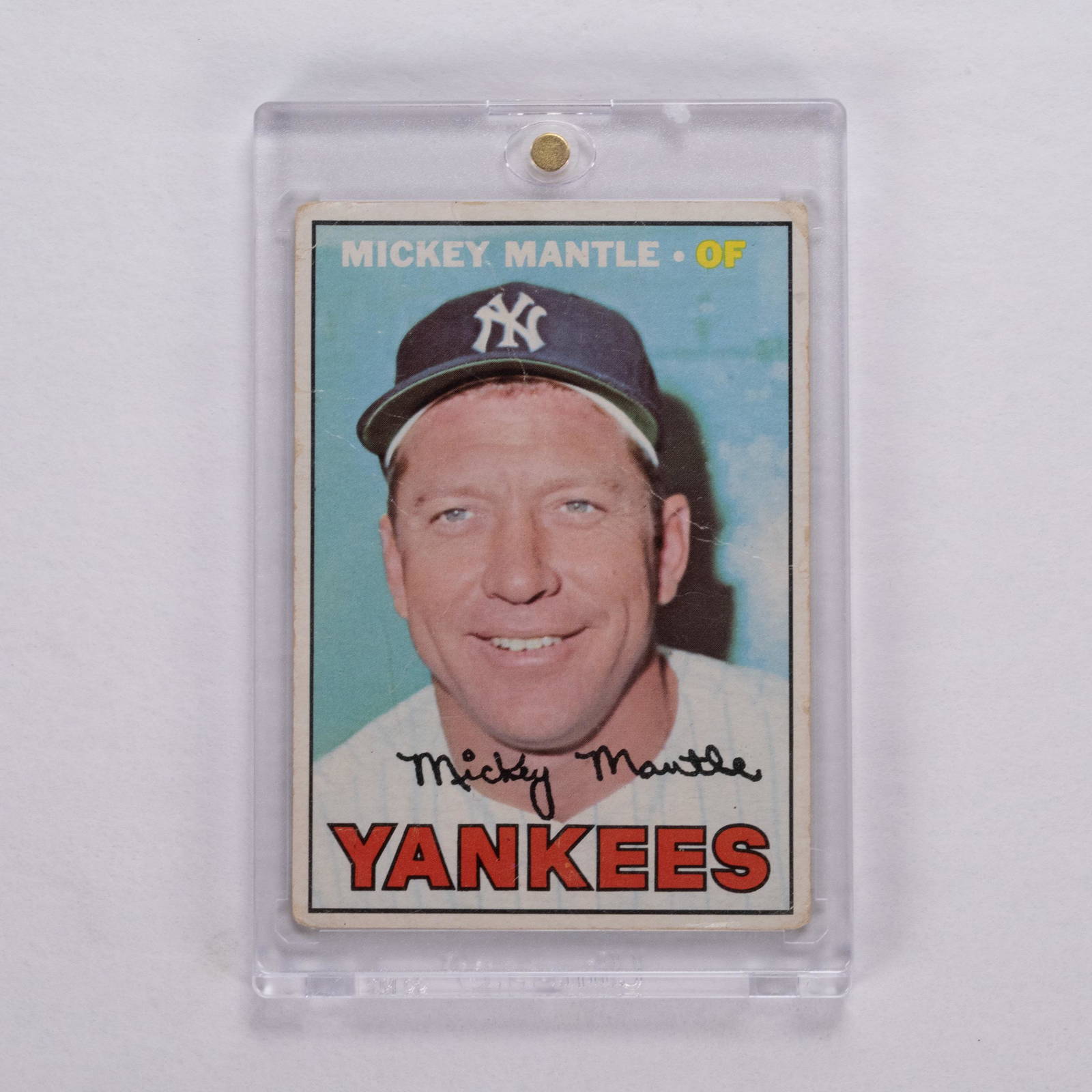 1967 Topps 150 Mickey Mantle Hof Baseball Card Auction