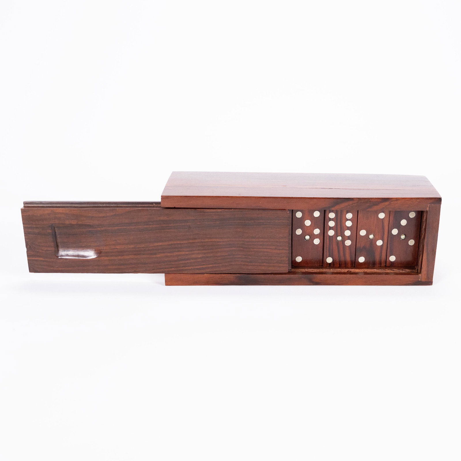 Art Deco Rosewood & Sterling Silver Dominoes Set (1 of 2)