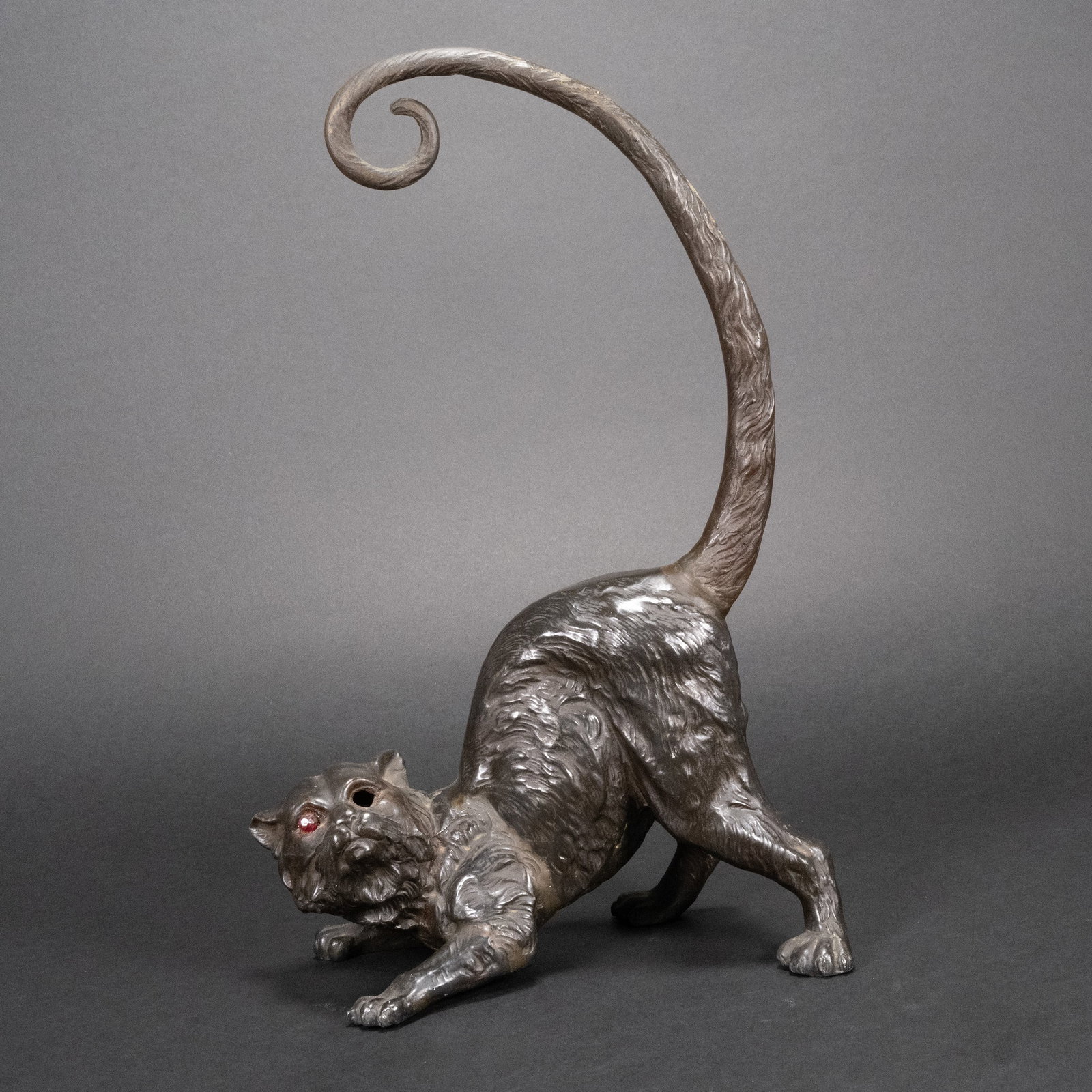 Antique French Spelter Metal Cat Sculpture (1 of 4)