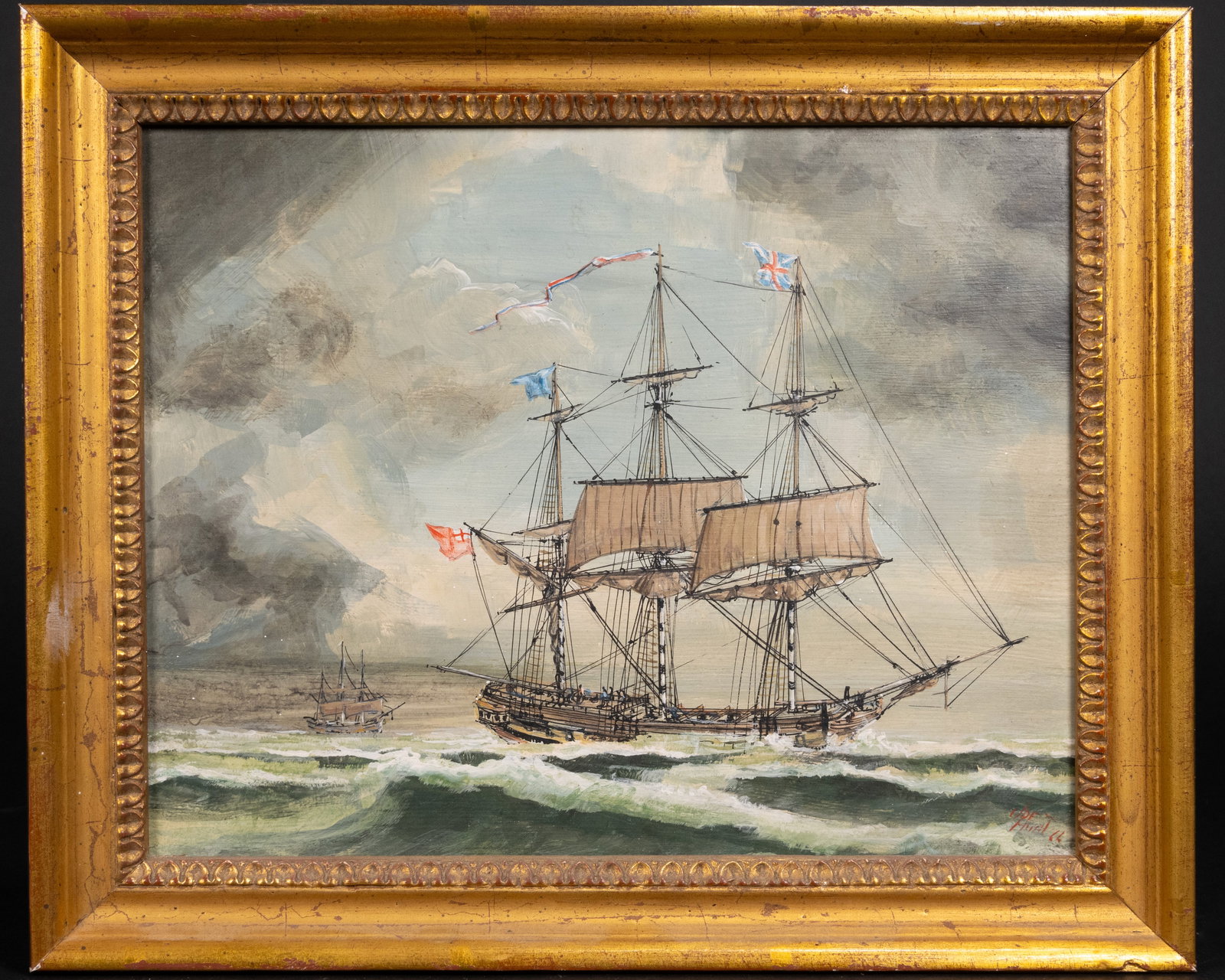 Joe Hunt (American 20th c.) Maritime Seascape Oil (1 of 3)