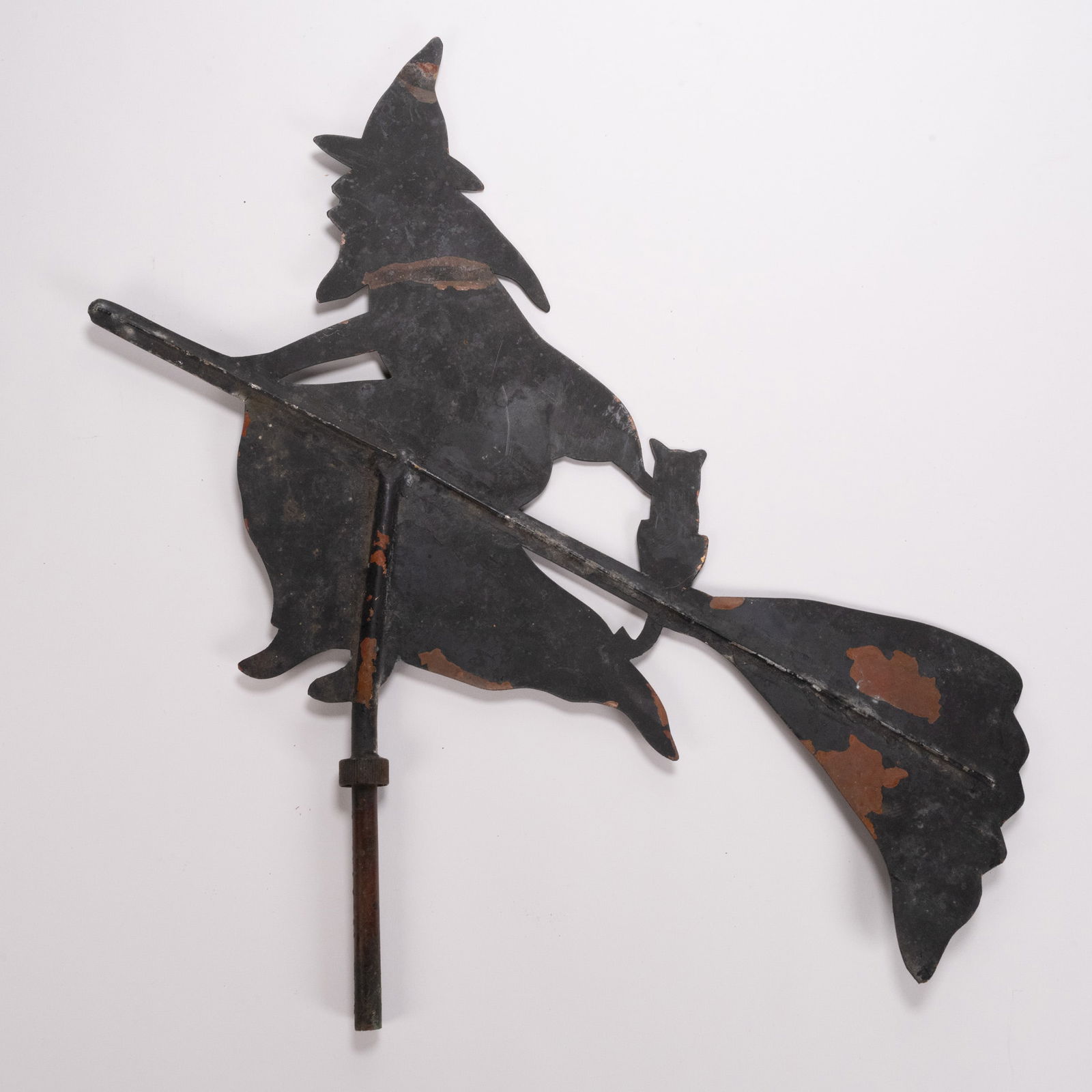 Silhouette Sheet Metal Weather Vane Witch & Cat (1 of 2)