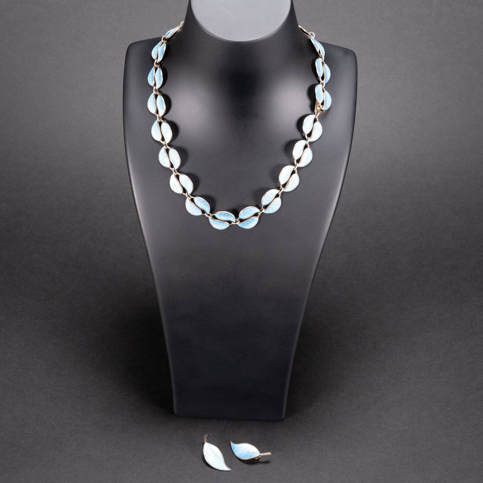 David Anderson Norway Sterling Silver Enamel Necklace & Earring Set (1 of 4)