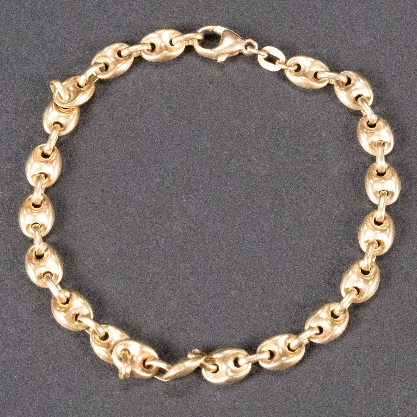 14k Gold Gucci Link Bracelet Auction