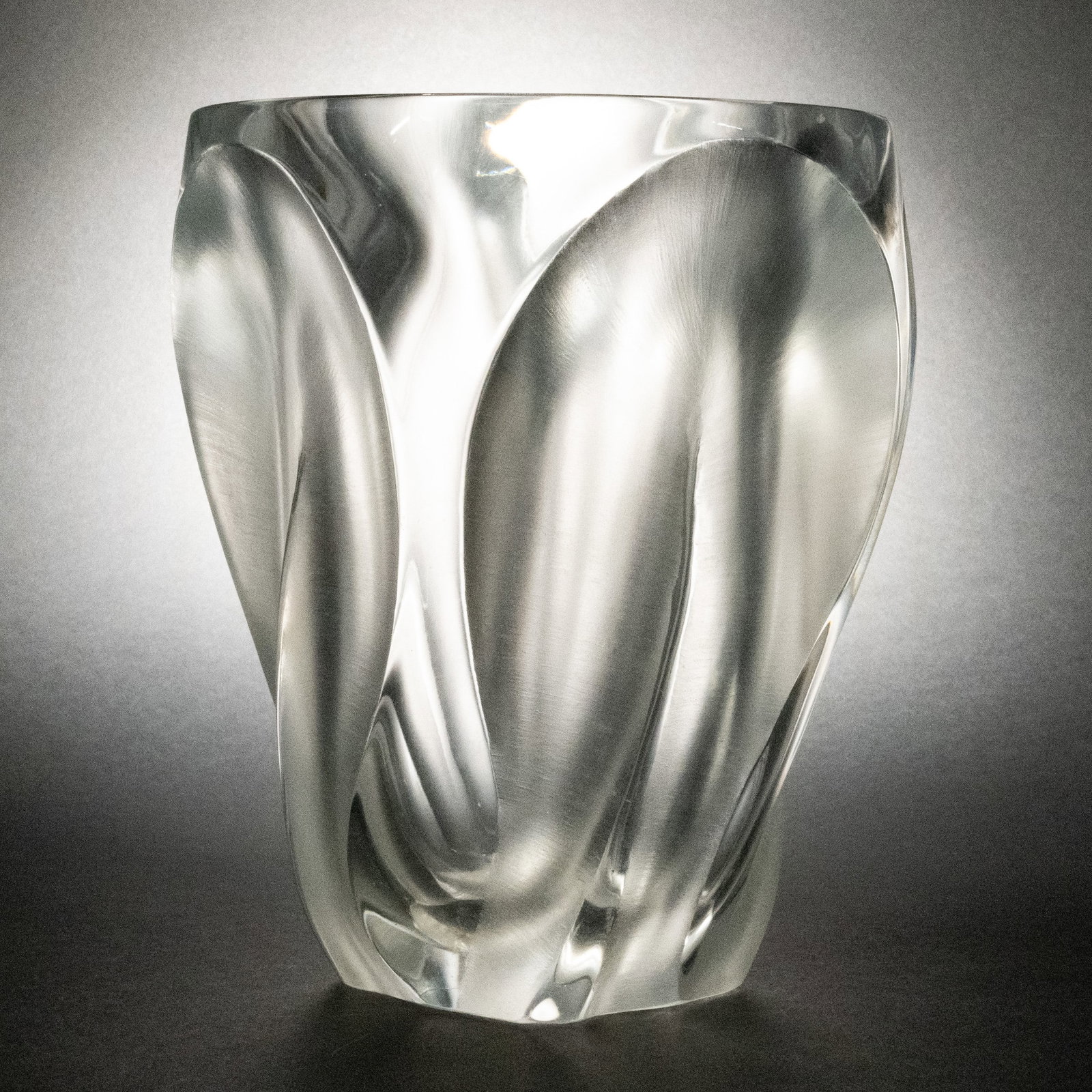 Lalique "Ingrid" Clear & Frosted Art Glass Vase (1 of 4)