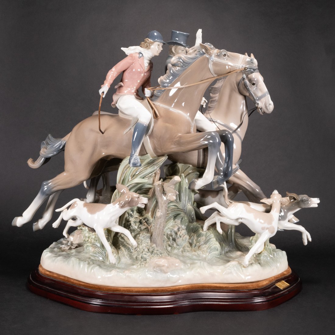 Large Lladro Grouping Sculpture "Hunting" 1308 RARE (1 of 8)