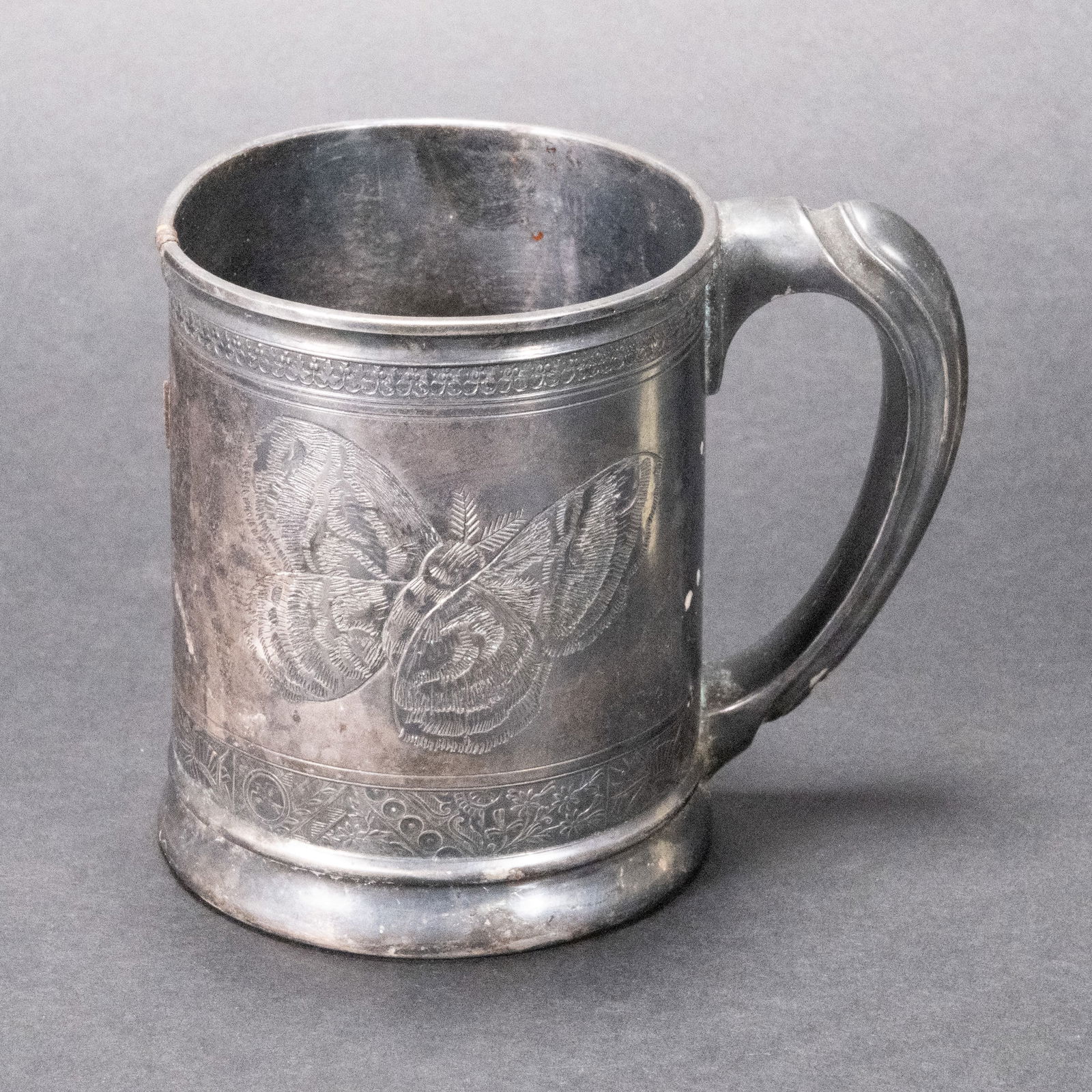 Antique Whiting Sterling Silver Repousse Cup (1 of 5)