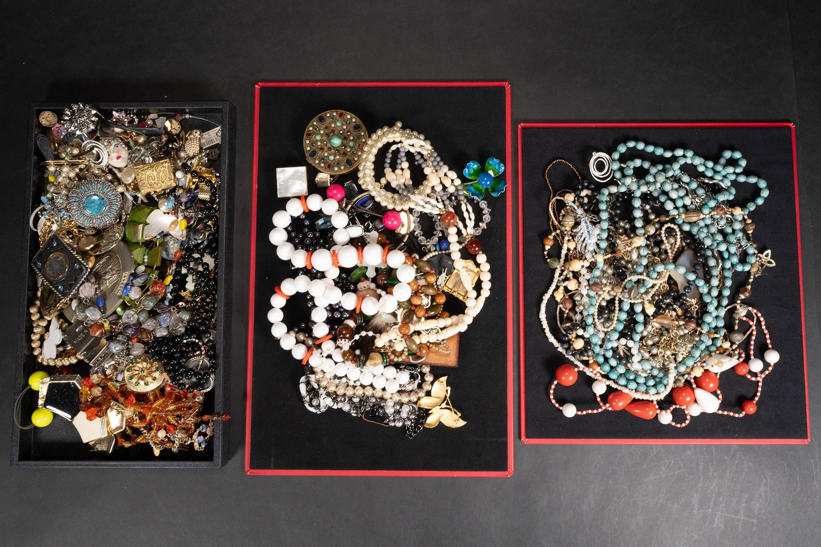 Large Costume Jewelry Lot: Large Costume Jewelry Lot Includes Pell Trifari JJ etc Out of a South Shore Estate