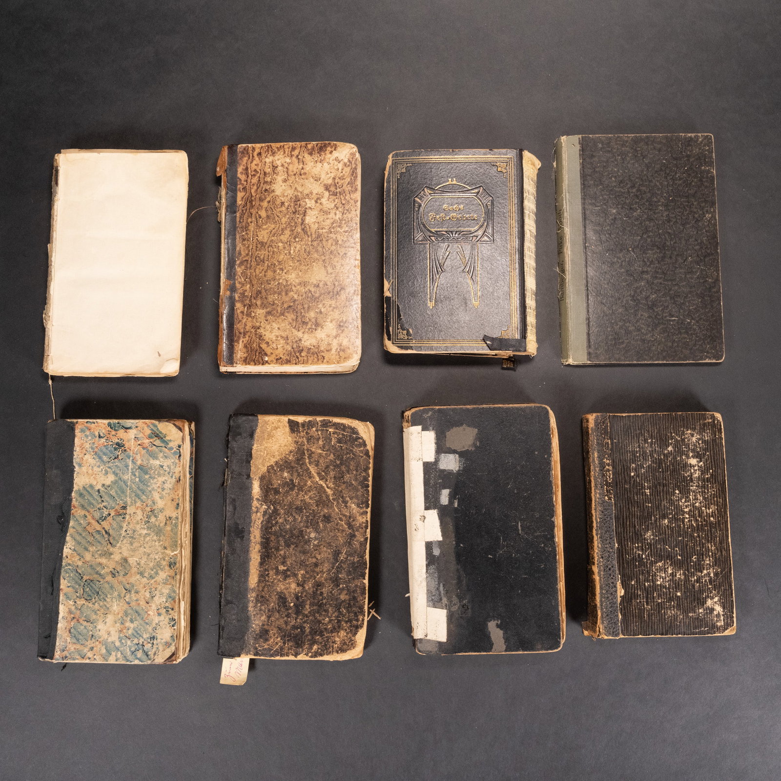 Judaic Eight Antique Hebrew Religious Prayer Books Published 1832-1904: Judaica Eight Antique Jewish Hebrew Religious Prayer Books Published 1832 - 1904 Pre wwi wwii1x Machzor Ashkenaz Rite Prayer Book Roedelheim 1832 Ma'anesh Lashon Hebrew Antique Book Evident Wear Over