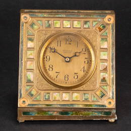 Louis C. Tiffany Furnaces Art Deco Clock LCT