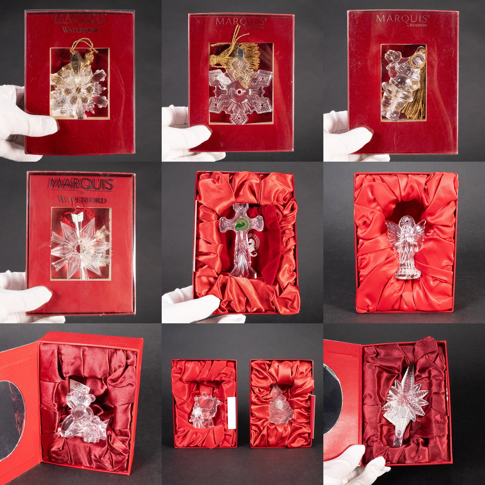 Waterford Crystal Chrismas Lot Excellent Condition In Boxes Lot: Waterford Crystal Chrismas Tree Grouping Group Lot Excellent Condition In Boxes.2007 Snowflake 2008 2008 Tree Snowflake 2009 Angel 2010 Snowflake 2010 Reindeer 2011 Snow Star 2008 Kells Cross Santa Cl