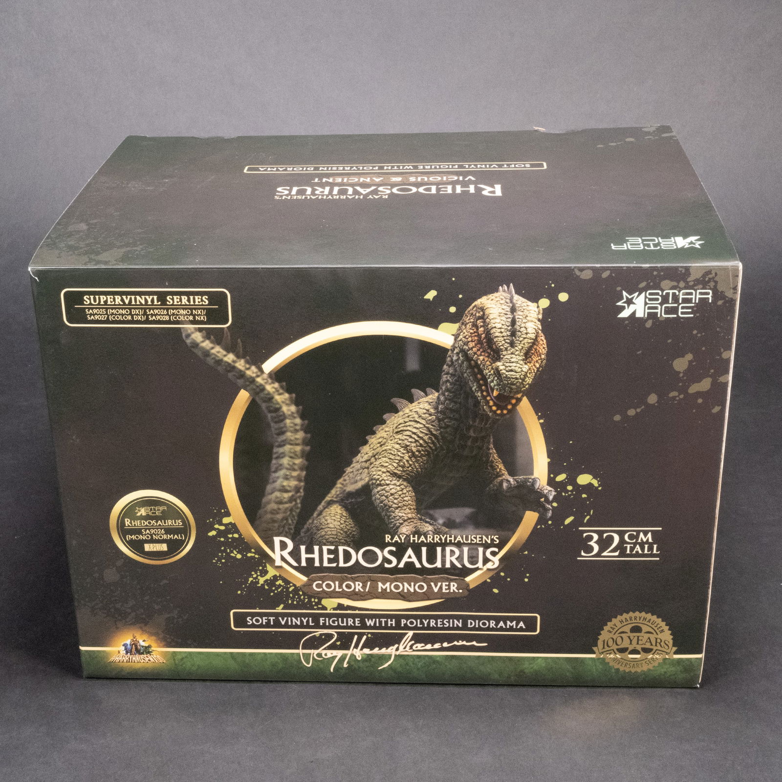 Star Ace Ray Harryhausen Rhedosaurus Deluxe Mono Dinosaur Sculpture: Star Ace Ray Harryhausen Rhedosaurus Deluxe Mono New Old Stock NOS Sealed In celebration of the 100th Anniversary of the master of movie stop motion animation Ray Harryhausen Star Ace is proud to offe