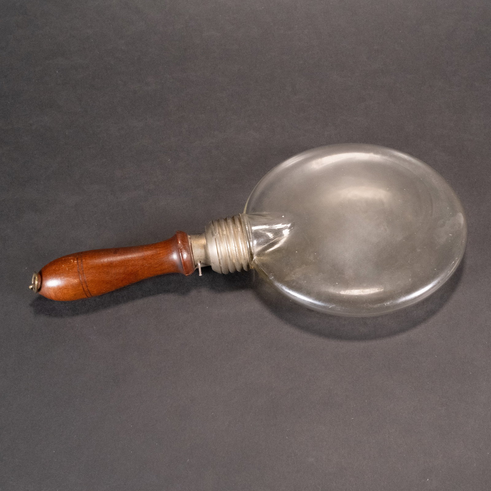Edwin Dwight Babbitt Chromo Lens: Edwin Dwight Babbitt Chromo Lens 5½ inches in diameter made in the form of a double convex lens and being hollow will hold about 8 ounces These lenses are made of glass of different colors and 