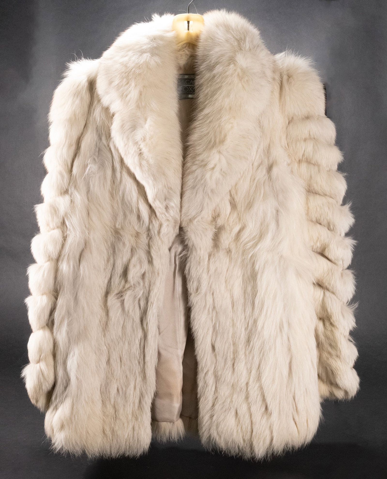 Saga Norwegian Blue White Fox Fur Women's Coat (1 of 6)