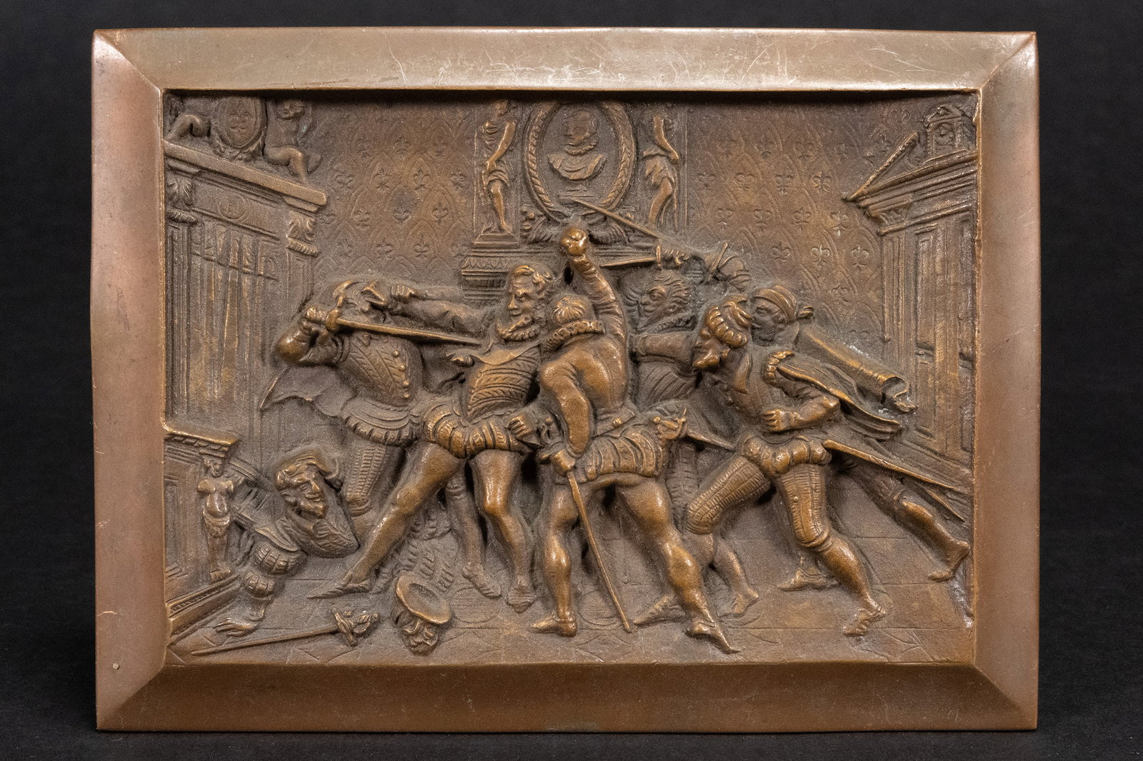 18th c. French Bronze Relief Bronze Plaque (1 of 3)