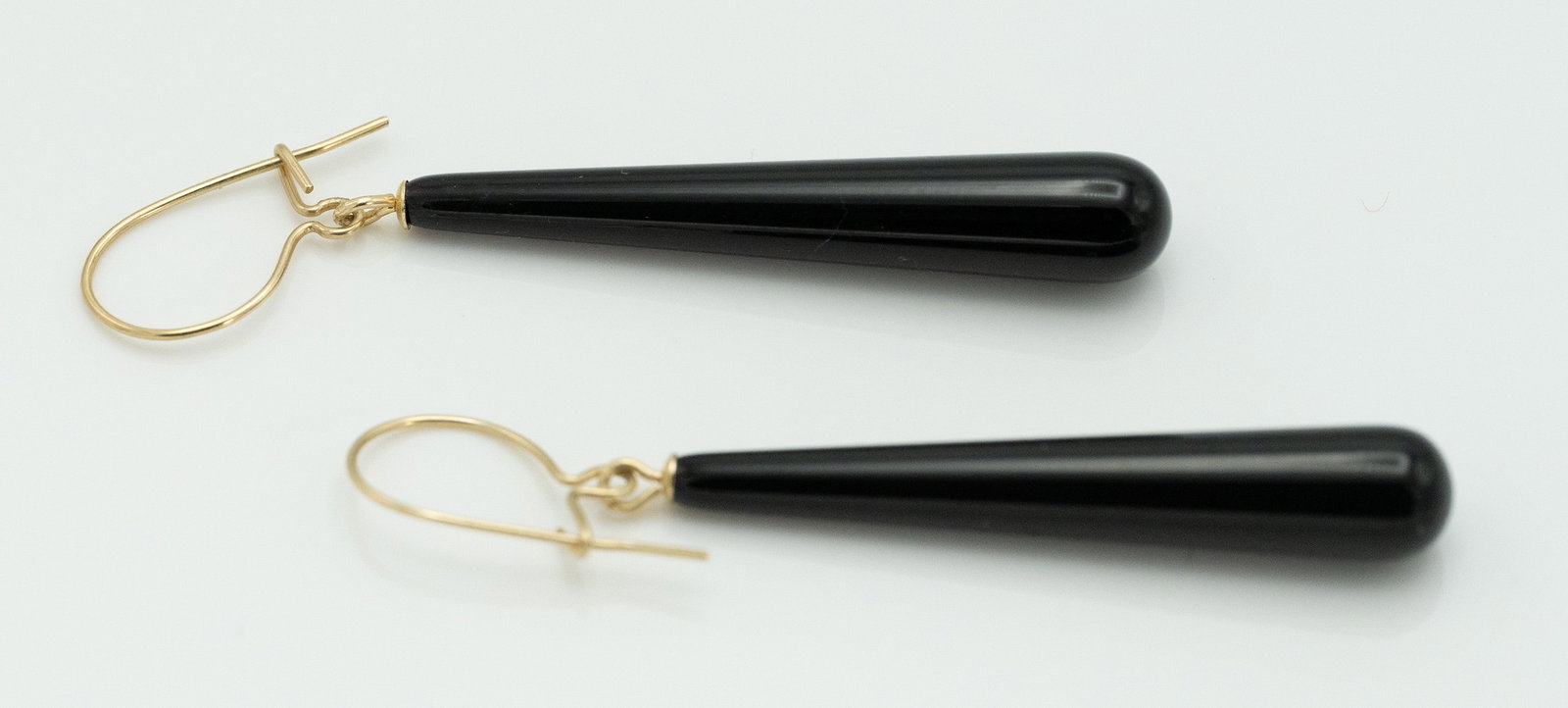 14k Gold Black Onyx Dangle Earrings (1 of 6)