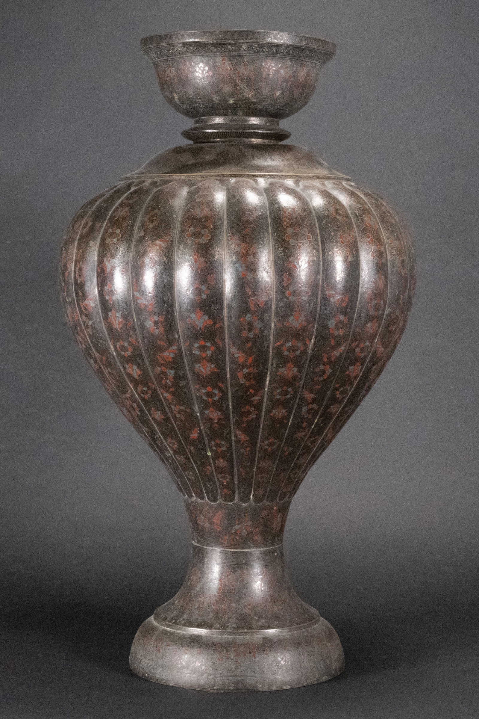 Persian Gilt Bronze Large Vase (1 of 5)