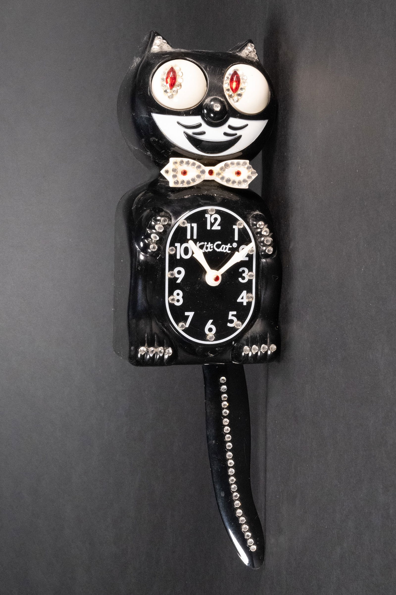 Vintage Kit Cat "Felix The Cat" Rhinestone Bejeweled Wall Clock (1 of 5)