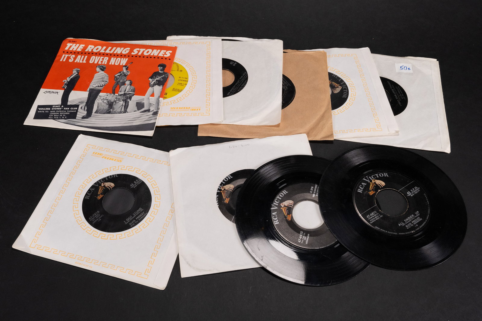Elvis Presley 7" 45 RPM Record Lot RCA Victor Jerry Lee Lewis On Sun Rolling Stones (1 of 11)