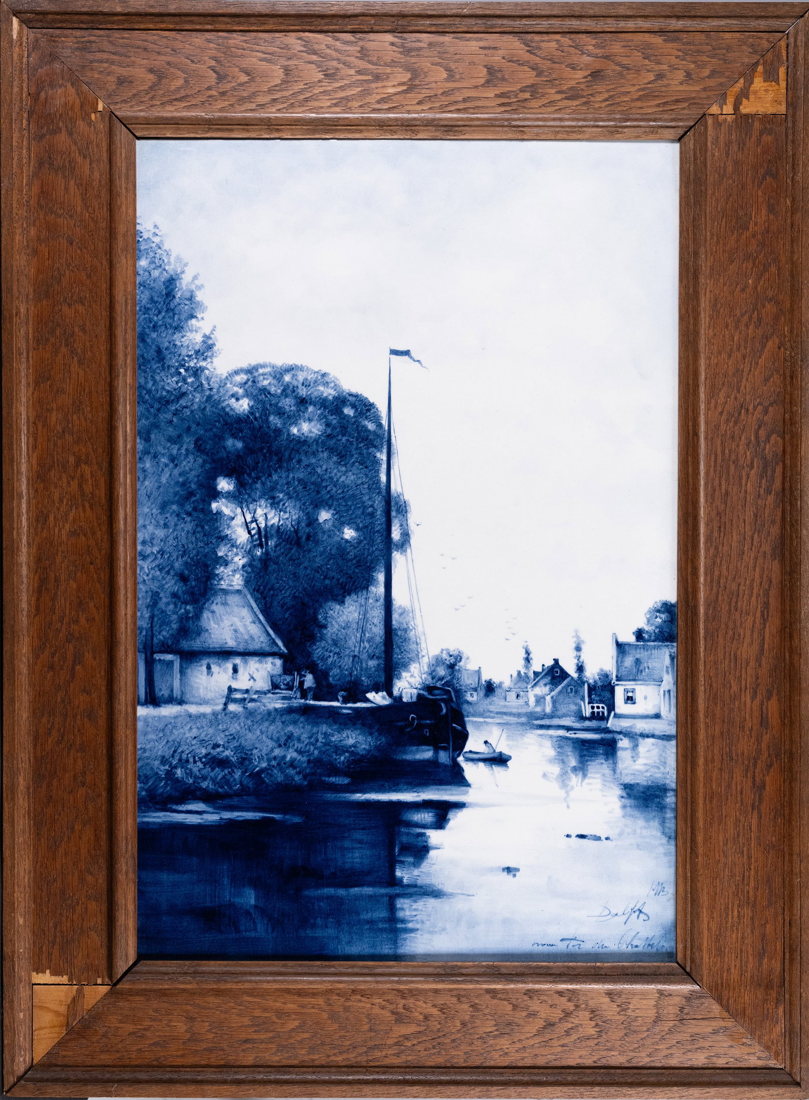 Royal Delft Blue Porcelain Plaque (1 of 4)