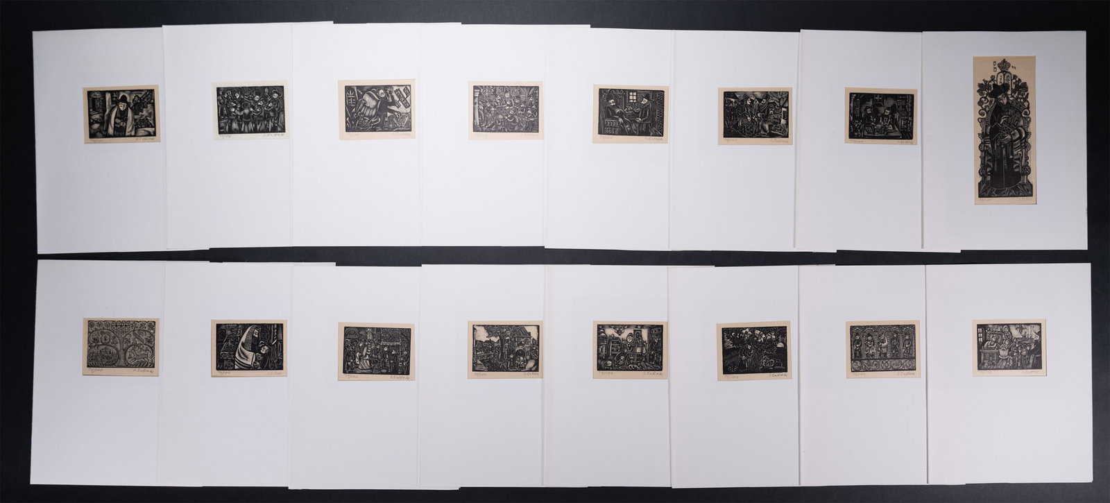 Ilya Schor ( NY 1904-1961) Group of 16 Woodcuts (1 of 17)