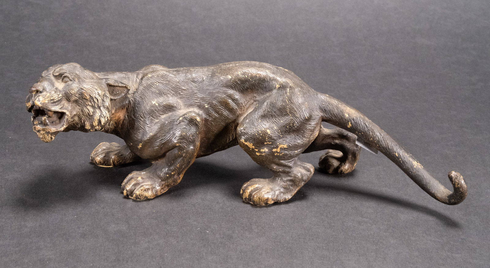 Franz Bergman Austrian Cold Painted Bronze Tiger Sculpture (1 of 6)