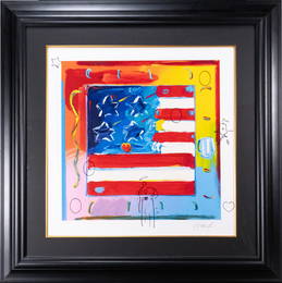 Peter Max ( German USA b. 1937) American Flag