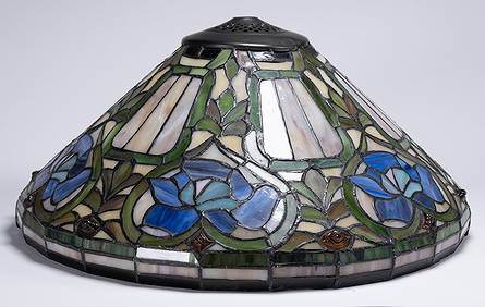 Arts & Crafts Tiffany Studio Stained Glass Lamp Shade (1 of 6)