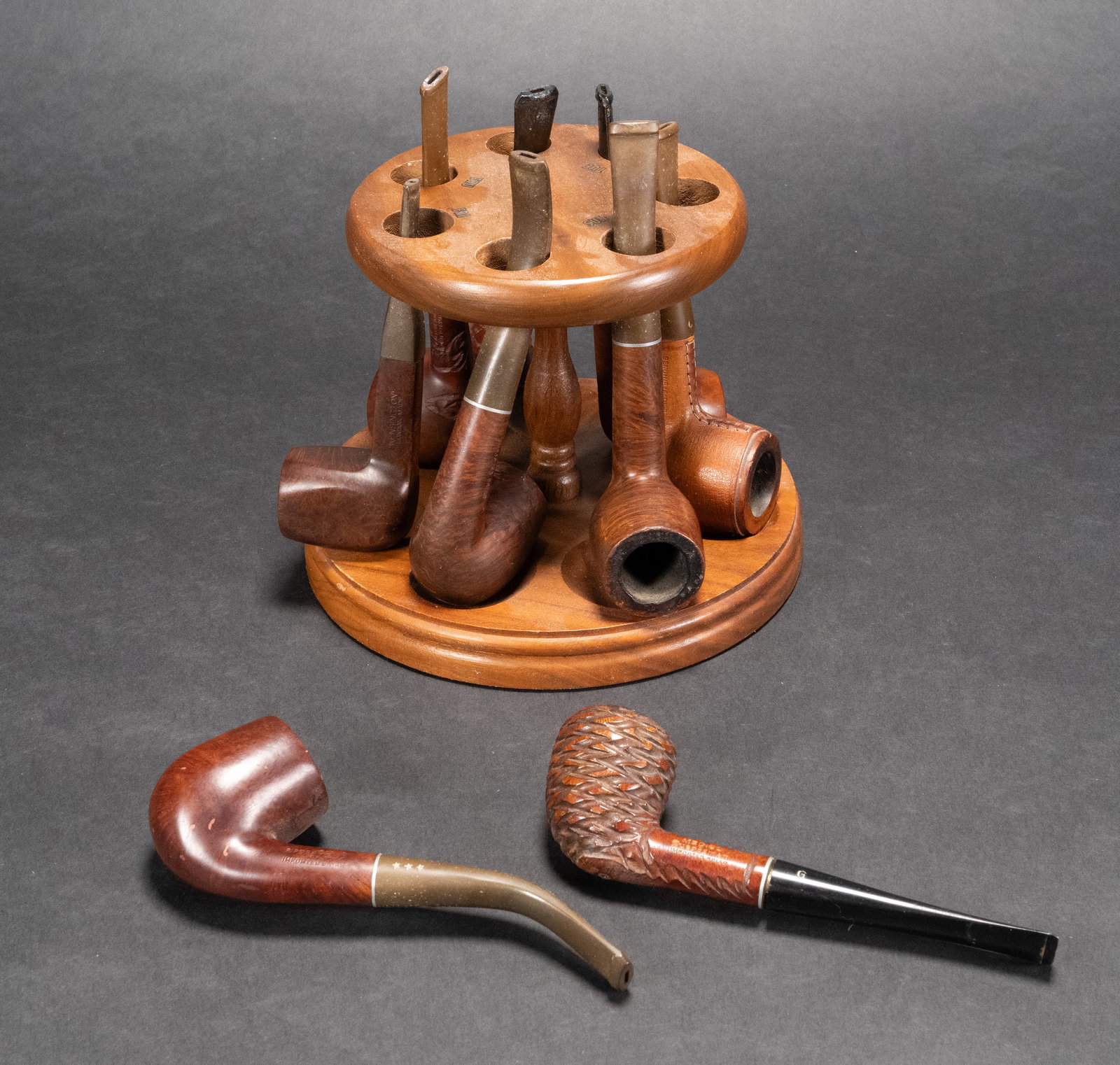 Vintage Tobacco Pipe Collection Group Lot w/ Stand (1 of 11)