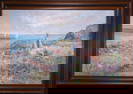 Marie Charlot (French 20th c.) Beach Scene Oil on Canvas Signed