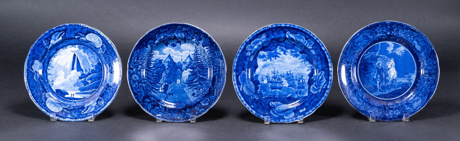 Enoch Wood Historical Staffordshire Blue Charger (1 of 13)