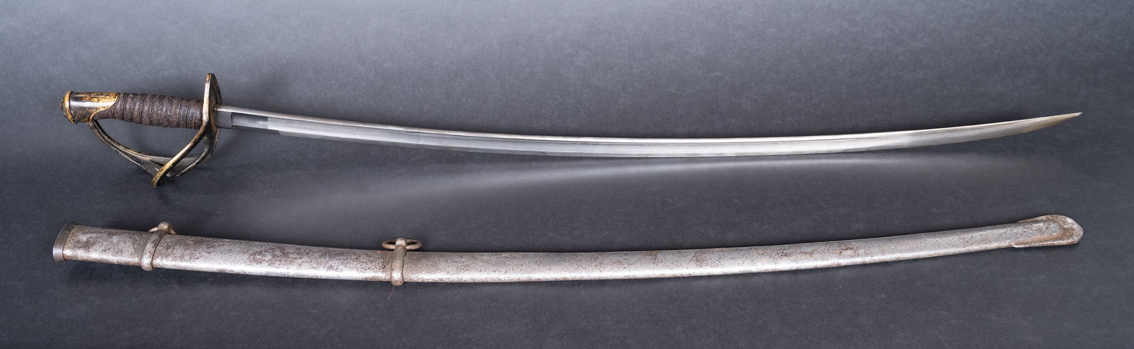 US Civil War 1860s C Roby Chelmsford Light Cavalry Saber Sword & Scabbard (1 of 14)