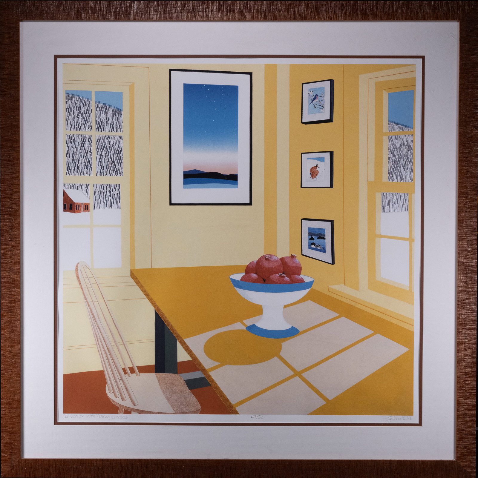 Sabra Field (American b. 1935) Interior with Pomegranates (1 of 5)