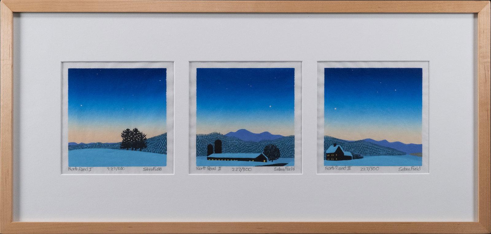 Sabra Field ( US Vermont b. 1935) North Road I II and III (1 of 3)