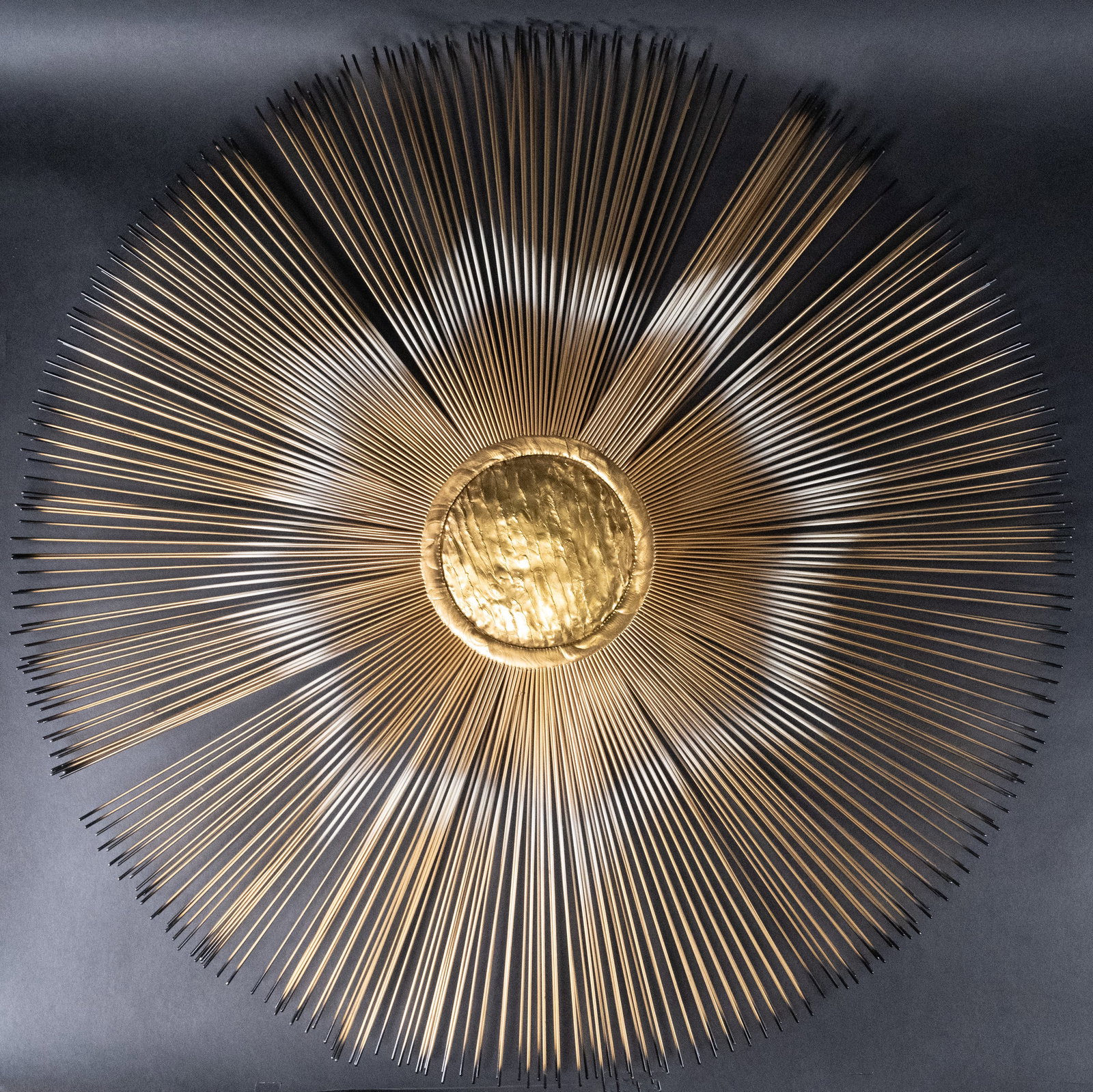 Harry Bertoia Sunburst Brutalist Wall Art Metal Sculpture MCM (1 of 5)