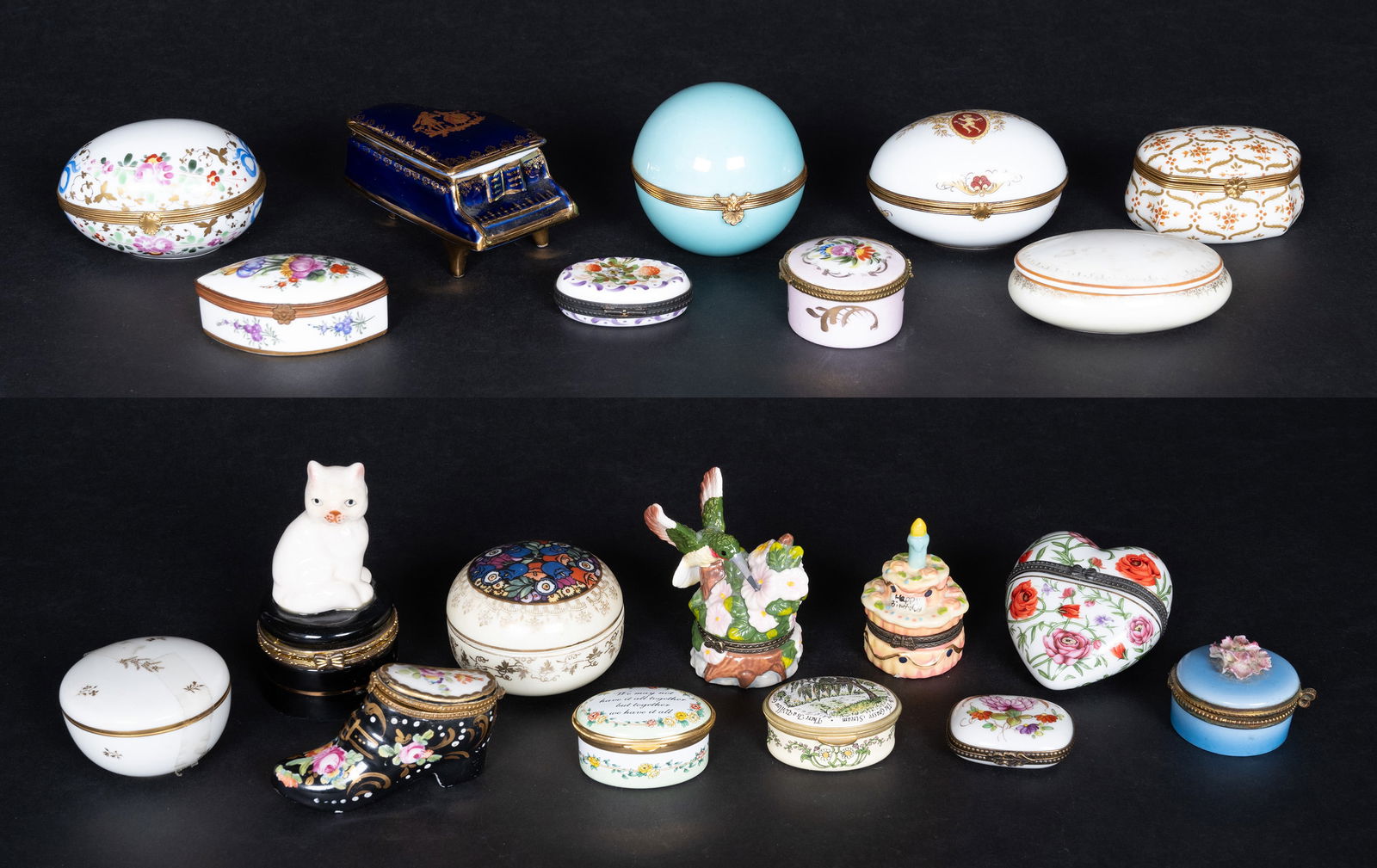 Large Trinket Box Collection Group Lot Limoges Sevres etc (1 of 20)