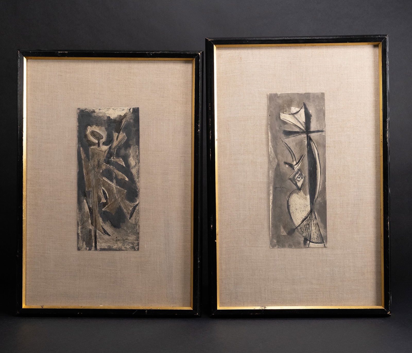 Mid-Century Modern Abstract Illegibly Signed (2) (1 of 8)